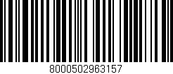 Código de barras (EAN, GTIN, SKU, ISBN): '8000502963157'