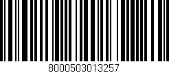 Código de barras (EAN, GTIN, SKU, ISBN): '8000503013257'