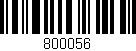 Código de barras (EAN, GTIN, SKU, ISBN): '800056'