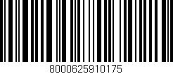 Código de barras (EAN, GTIN, SKU, ISBN): '8000625910175'