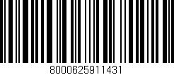 Código de barras (EAN, GTIN, SKU, ISBN): '8000625911431'