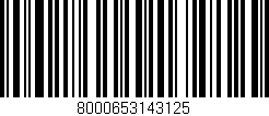 Código de barras (EAN, GTIN, SKU, ISBN): '8000653143125'