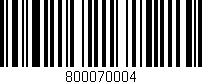 Código de barras (EAN, GTIN, SKU, ISBN): '800070004'