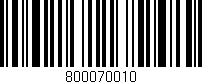 Código de barras (EAN, GTIN, SKU, ISBN): '800070010'