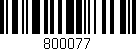 Código de barras (EAN, GTIN, SKU, ISBN): '800077'