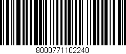 Código de barras (EAN, GTIN, SKU, ISBN): '8000771102240'