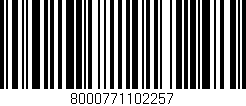 Código de barras (EAN, GTIN, SKU, ISBN): '8000771102257'