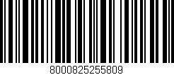 Código de barras (EAN, GTIN, SKU, ISBN): '8000825255809'