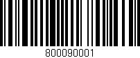 Código de barras (EAN, GTIN, SKU, ISBN): '800090001'