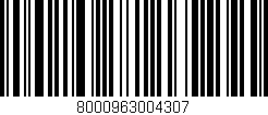 Código de barras (EAN, GTIN, SKU, ISBN): '8000963004307'