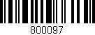 Código de barras (EAN, GTIN, SKU, ISBN): '800097'