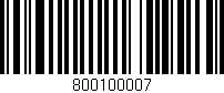 Código de barras (EAN, GTIN, SKU, ISBN): '800100007'