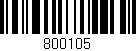 Código de barras (EAN, GTIN, SKU, ISBN): '800105'