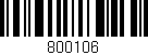 Código de barras (EAN, GTIN, SKU, ISBN): '800106'