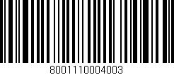 Código de barras (EAN, GTIN, SKU, ISBN): '8001110004003'