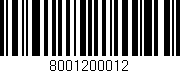 Código de barras (EAN, GTIN, SKU, ISBN): '8001200012'