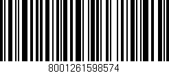 Código de barras (EAN, GTIN, SKU, ISBN): '8001261598574'