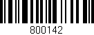 Código de barras (EAN, GTIN, SKU, ISBN): '800142'