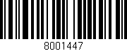 Código de barras (EAN, GTIN, SKU, ISBN): '8001447'