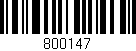 Código de barras (EAN, GTIN, SKU, ISBN): '800147'