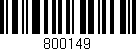 Código de barras (EAN, GTIN, SKU, ISBN): '800149'