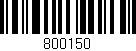 Código de barras (EAN, GTIN, SKU, ISBN): '800150'