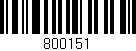 Código de barras (EAN, GTIN, SKU, ISBN): '800151'