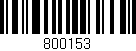 Código de barras (EAN, GTIN, SKU, ISBN): '800153'