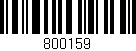 Código de barras (EAN, GTIN, SKU, ISBN): '800159'