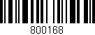 Código de barras (EAN, GTIN, SKU, ISBN): '800168'