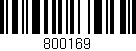 Código de barras (EAN, GTIN, SKU, ISBN): '800169'