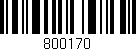 Código de barras (EAN, GTIN, SKU, ISBN): '800170'
