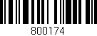 Código de barras (EAN, GTIN, SKU, ISBN): '800174'