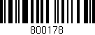 Código de barras (EAN, GTIN, SKU, ISBN): '800178'