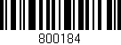 Código de barras (EAN, GTIN, SKU, ISBN): '800184'