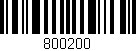 Código de barras (EAN, GTIN, SKU, ISBN): '800200'