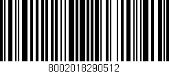 Código de barras (EAN, GTIN, SKU, ISBN): '8002018290512'