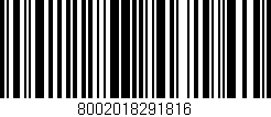 Código de barras (EAN, GTIN, SKU, ISBN): '8002018291816'
