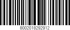 Código de barras (EAN, GTIN, SKU, ISBN): '8002018292912'