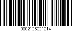 Código de barras (EAN, GTIN, SKU, ISBN): '8002126321214'