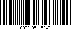 Código de barras (EAN, GTIN, SKU, ISBN): '8002135115040'