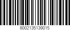 Código de barras (EAN, GTIN, SKU, ISBN): '8002135139015'