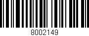 Código de barras (EAN, GTIN, SKU, ISBN): '8002149'