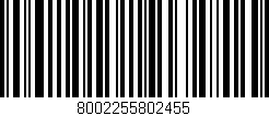 Código de barras (EAN, GTIN, SKU, ISBN): '8002255802455'