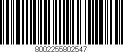 Código de barras (EAN, GTIN, SKU, ISBN): '8002255802547'