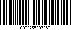 Código de barras (EAN, GTIN, SKU, ISBN): '8002255807368'