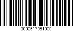 Código de barras (EAN, GTIN, SKU, ISBN): '8002617951838'