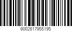 Código de barras (EAN, GTIN, SKU, ISBN): '8002617955195'