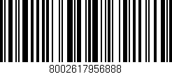 Código de barras (EAN, GTIN, SKU, ISBN): '8002617956888'