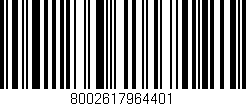 Código de barras (EAN, GTIN, SKU, ISBN): '8002617964401'